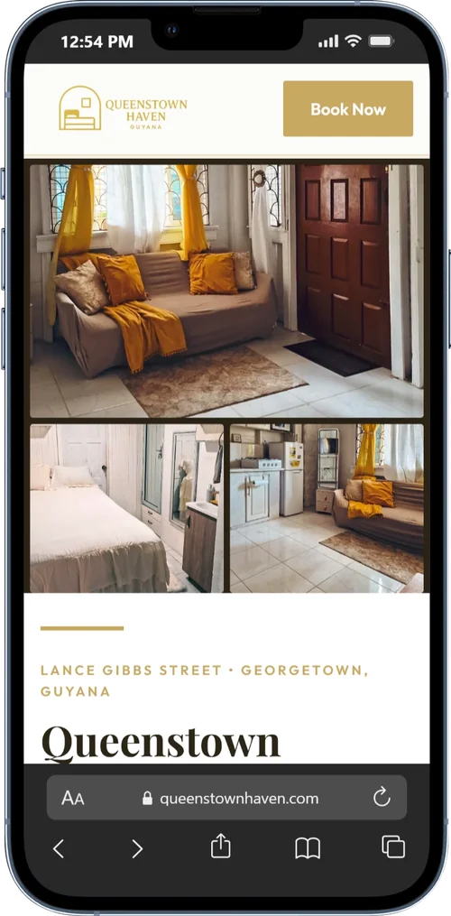 Queenstown Haven OnePage Website