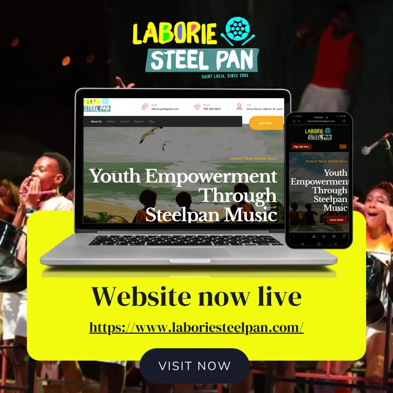 Laborie Steel Pan Website Launch