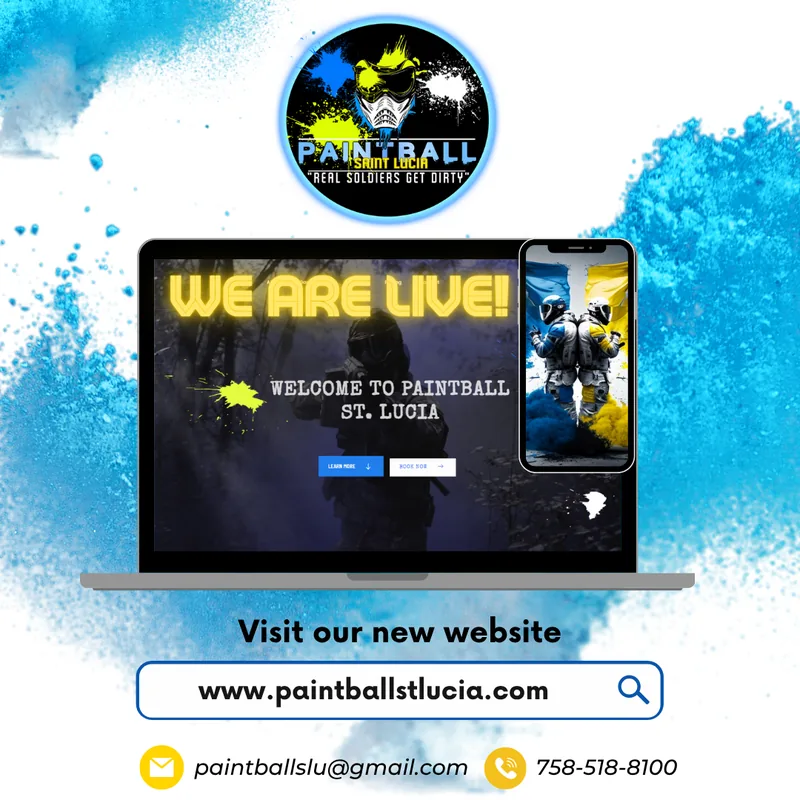 Paintball St. Lucia Website Launch